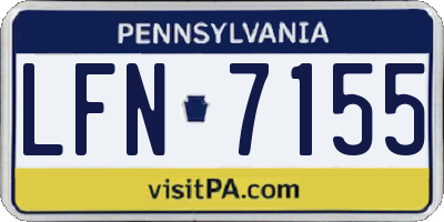 PA license plate LFN7155