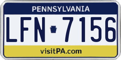 PA license plate LFN7156