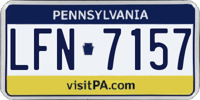 PA license plate LFN7157