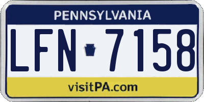 PA license plate LFN7158