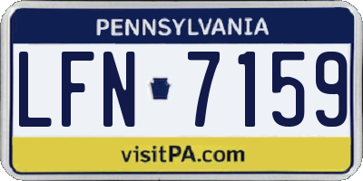 PA license plate LFN7159