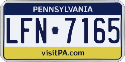 PA license plate LFN7165