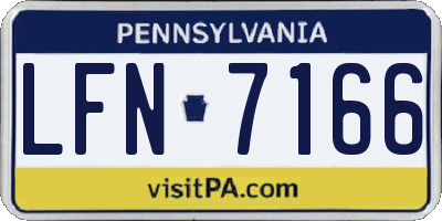 PA license plate LFN7166