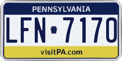 PA license plate LFN7170