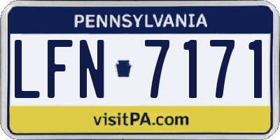 PA license plate LFN7171