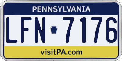 PA license plate LFN7176