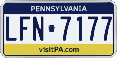 PA license plate LFN7177