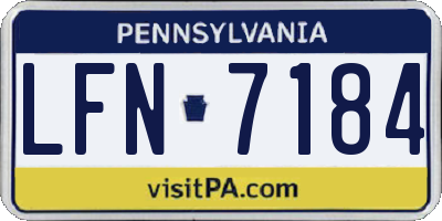 PA license plate LFN7184