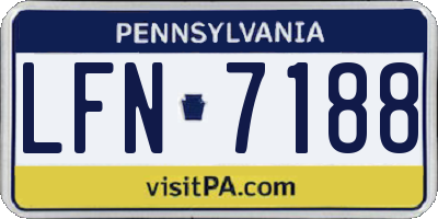 PA license plate LFN7188