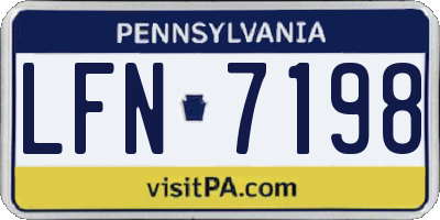PA license plate LFN7198