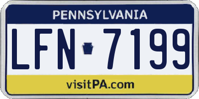 PA license plate LFN7199