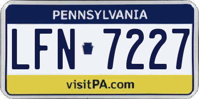 PA license plate LFN7227