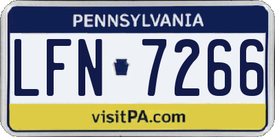 PA license plate LFN7266