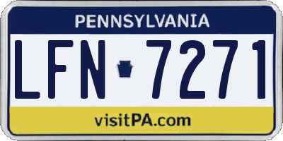 PA license plate LFN7271
