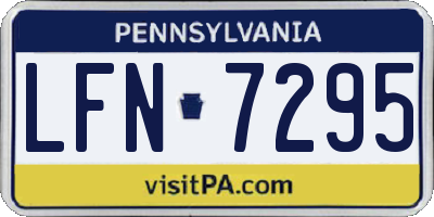 PA license plate LFN7295