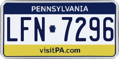 PA license plate LFN7296