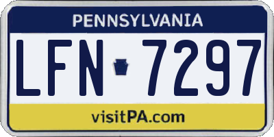 PA license plate LFN7297