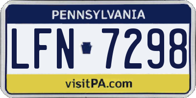 PA license plate LFN7298
