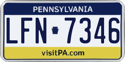 PA license plate LFN7346