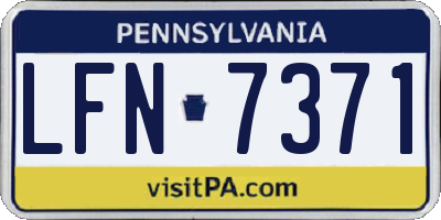 PA license plate LFN7371