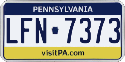 PA license plate LFN7373