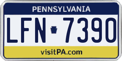 PA license plate LFN7390