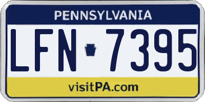 PA license plate LFN7395