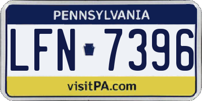 PA license plate LFN7396
