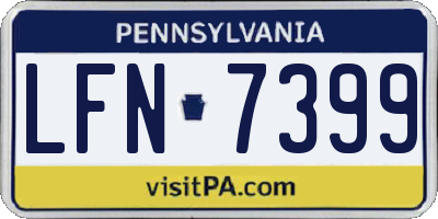 PA license plate LFN7399