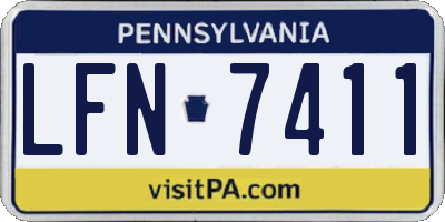 PA license plate LFN7411