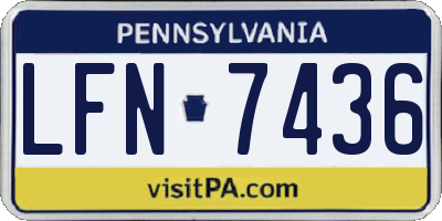 PA license plate LFN7436