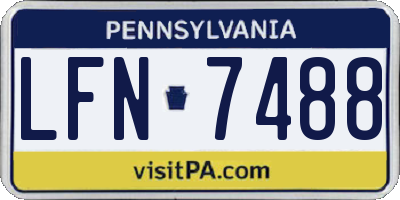 PA license plate LFN7488