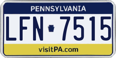 PA license plate LFN7515