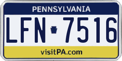 PA license plate LFN7516