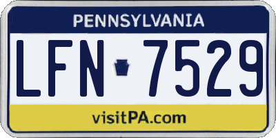 PA license plate LFN7529