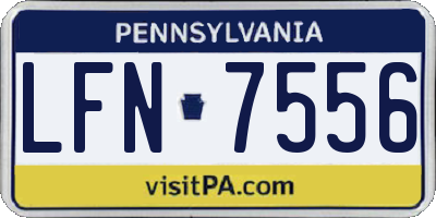PA license plate LFN7556