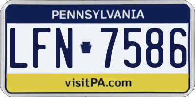 PA license plate LFN7586