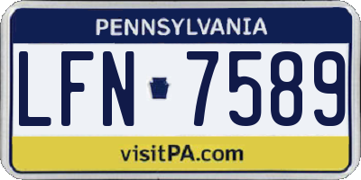 PA license plate LFN7589