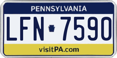 PA license plate LFN7590