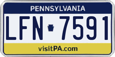 PA license plate LFN7591