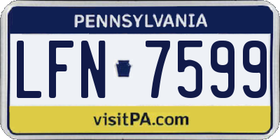 PA license plate LFN7599