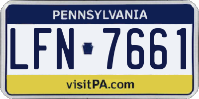 PA license plate LFN7661