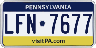 PA license plate LFN7677