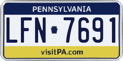 PA license plate LFN7691