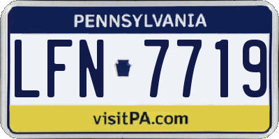 PA license plate LFN7719