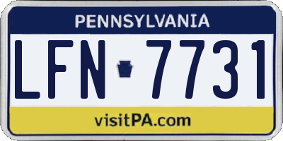 PA license plate LFN7731