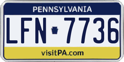 PA license plate LFN7736