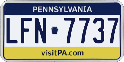 PA license plate LFN7737