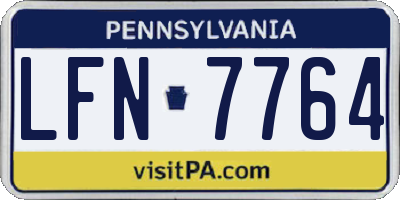 PA license plate LFN7764