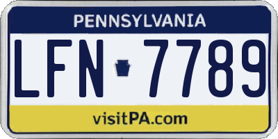 PA license plate LFN7789